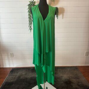 BCBGMAXAZRIA Emerald Green Silk Kaira Dress M